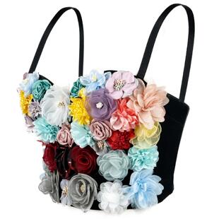with Vest colored corset fishbone style strapless