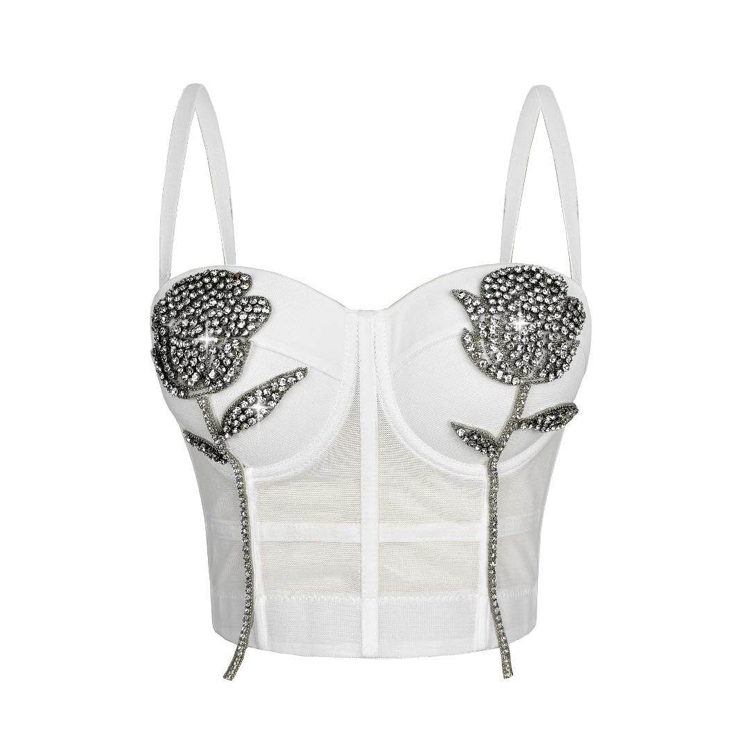 Sparkle chest top rhinestone tube top
