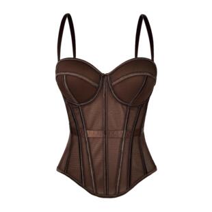 Slimming Western style top camisole corset boning