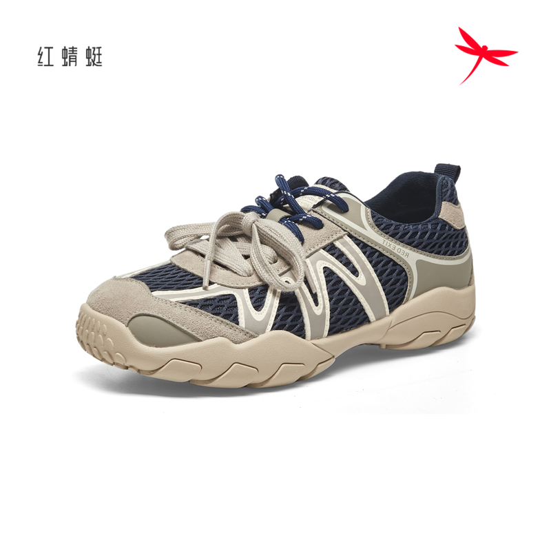 红蜻蜓秋季女士休闲阿甘鞋BQ68992001德训BQ68992002运动厚底透气
