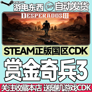 Steam正版 赏金奇兵3 国区激活码cdk Desperados III