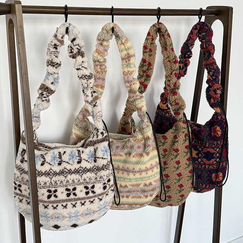 复古豹纹秋冬毛绒水桶斜挎包单肩包上班通勤帆布包学生上课包,箱包皮具/热销女包/男包,时尚帆布包,淘宝优惠券,粉丝福利购,淘宝优惠卷