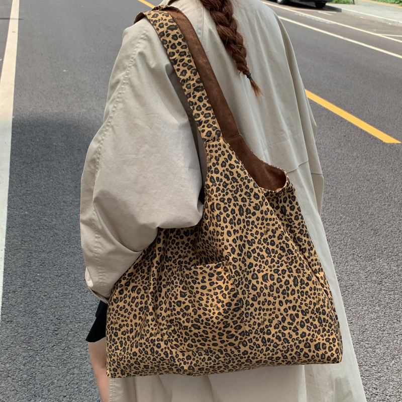 豹纹托特包女潮流简约托特包