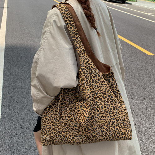 豹纹托特包女潮流简约托特包