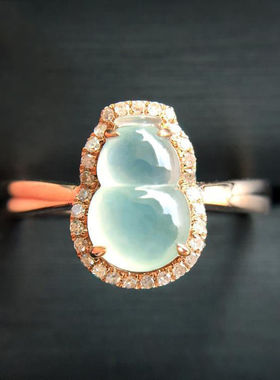 银镶嵌葫芦戒指高级时尚气质百搭