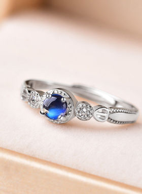 斯里兰卡月光石高级纯银镶嵌拉长