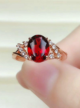 新款轻奢小众优雅紫牙乌石榴石排