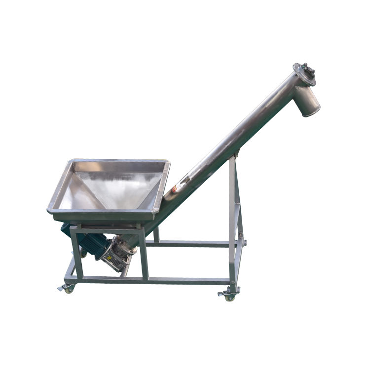 小型不锈钢螺旋输送机全密封蛟龙上料机可调速升降粉体管式给料机