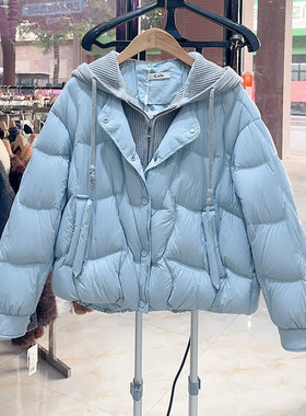 可路莎女短款90白鸭绒羽绒服