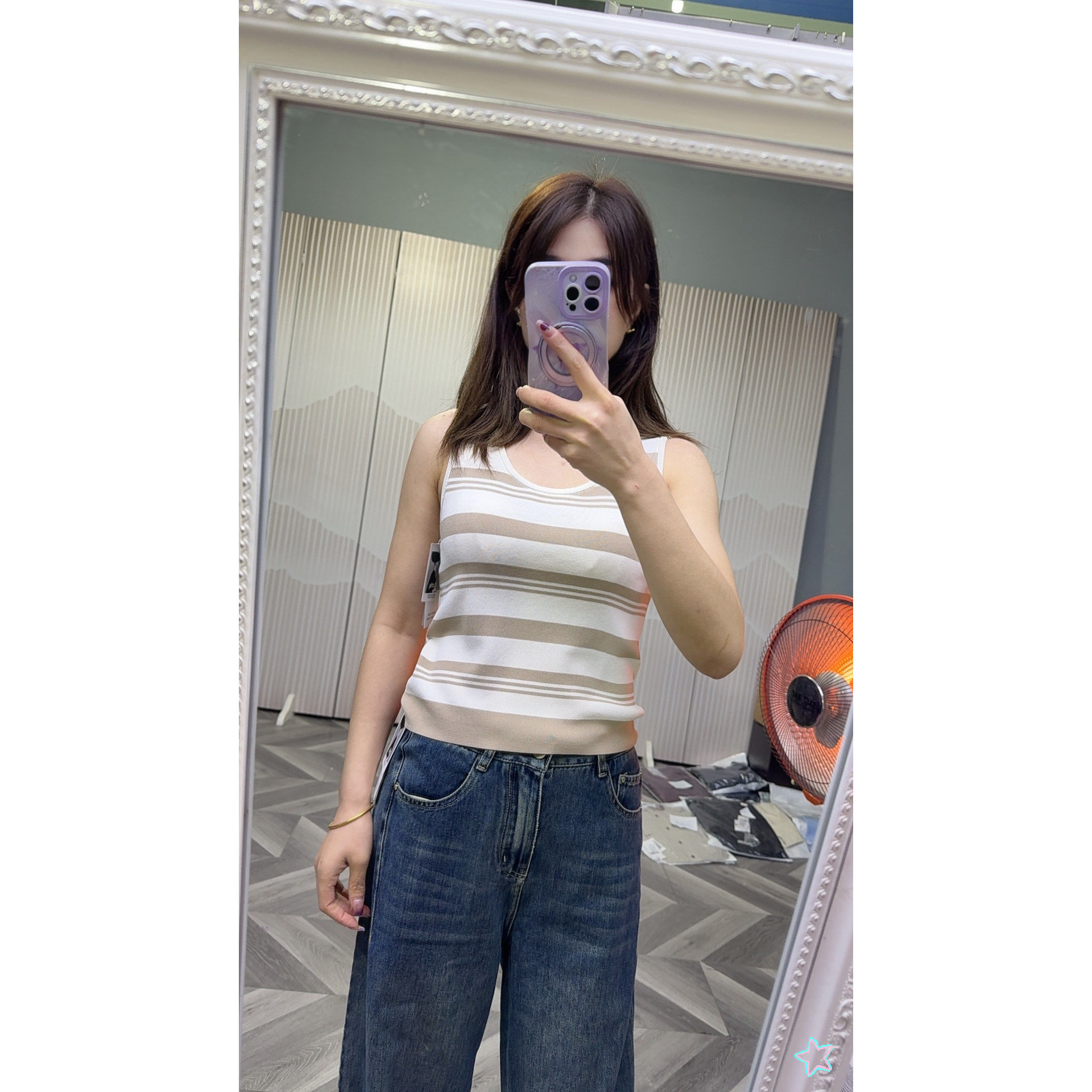 可路莎正品251095 圆领螺纹针织背心女无袖内搭打底衫针织背心