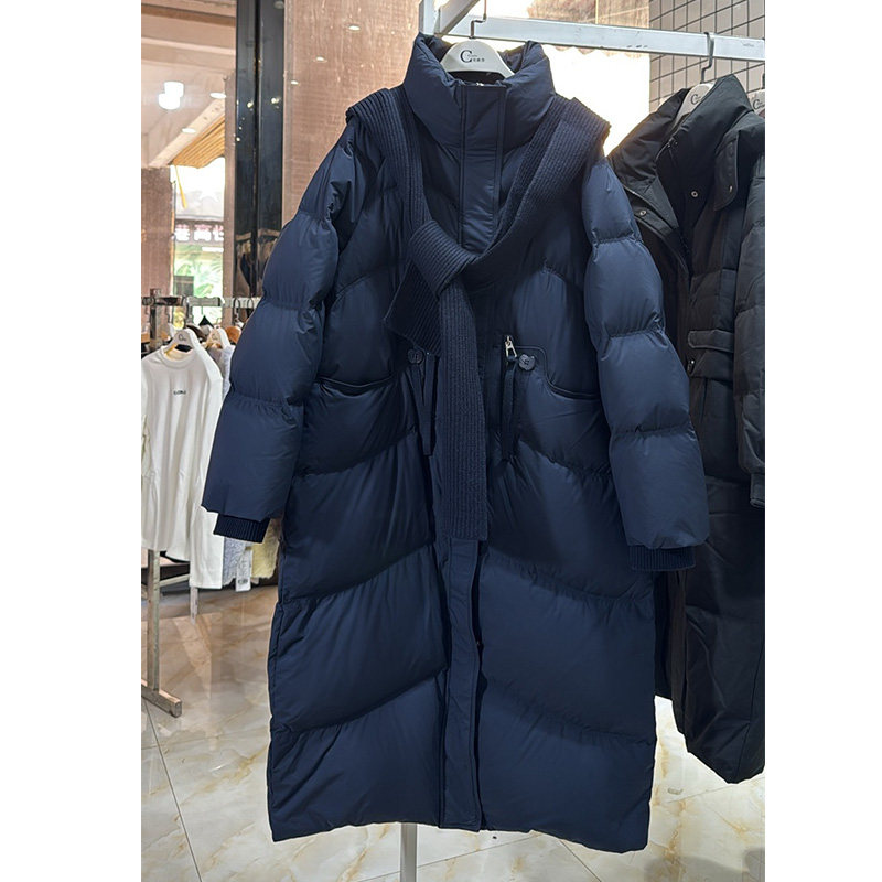 可路莎长款连帽保暖羽绒服女
