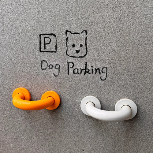 新款U型停狗位上墙宠物栓绑桩奶茶咖啡店大狗专用PetDogParking