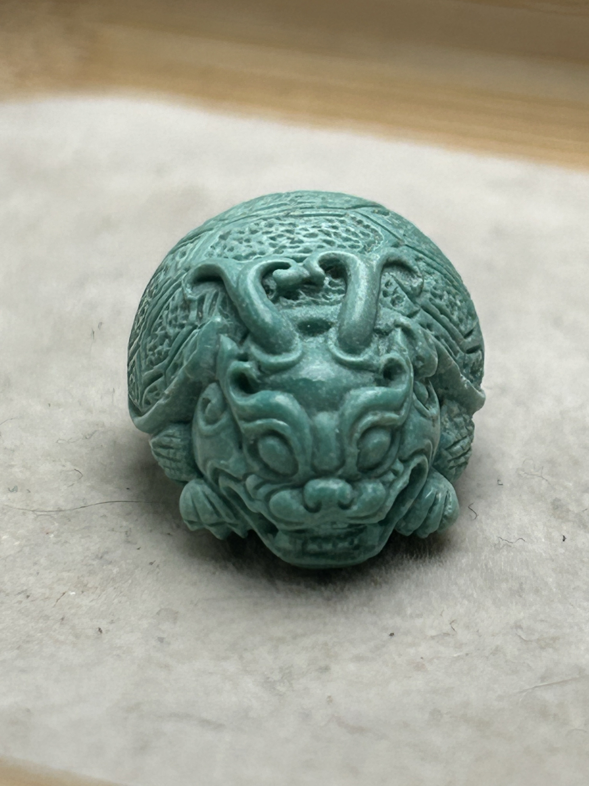 天然原矿绿松石雕刻龙龟，双十一活动价