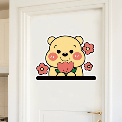 可爱门贴墙贴纸墙面卧室房间柜子门装饰遮丑遮洞瑕疵遮盖神器贴画