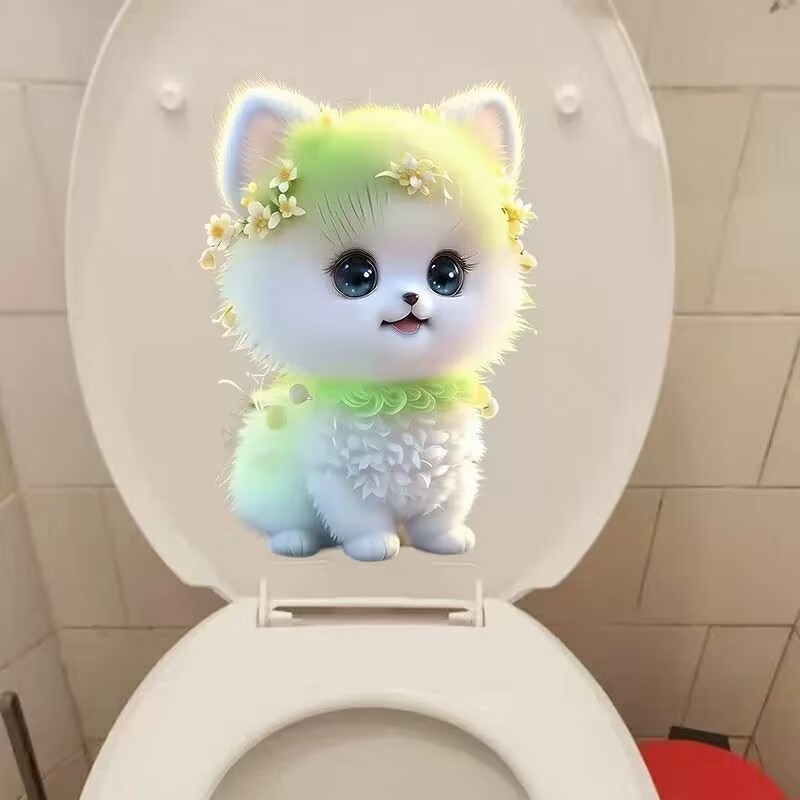 汽车贴纸可爱网红狗狗超萌小狗个性装饰马桶冰箱贴画电动车儿童房