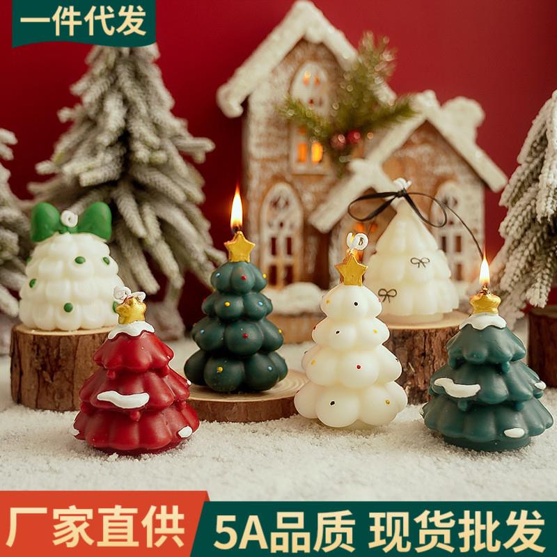 圣诞树香薰蜡烛氛围感伴手礼礼物手工香氛蠟燭candle仿真圣诞蜡烛