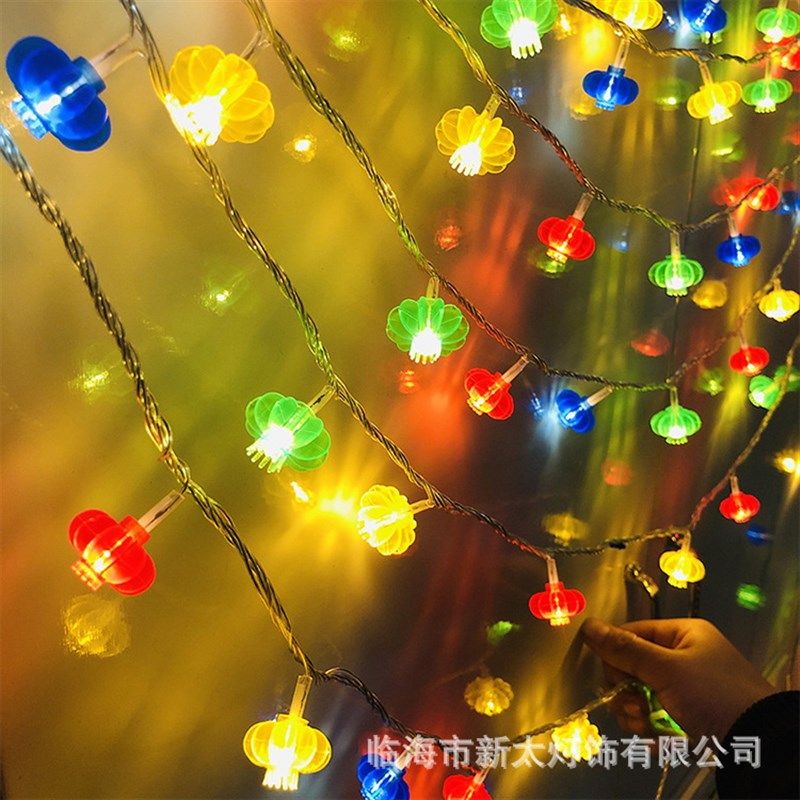春节装扮led小彩灯闪灯串灯满天星灯家用过年红灯笼新年装饰挂灯