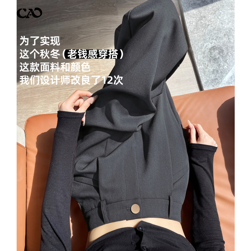 西装裤高腰宽松显瘦垂感小个子