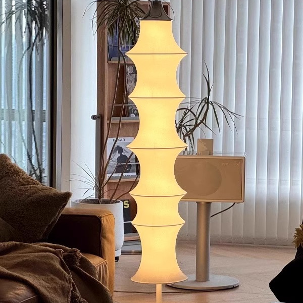 日式诧寂风蚕丝落地灯