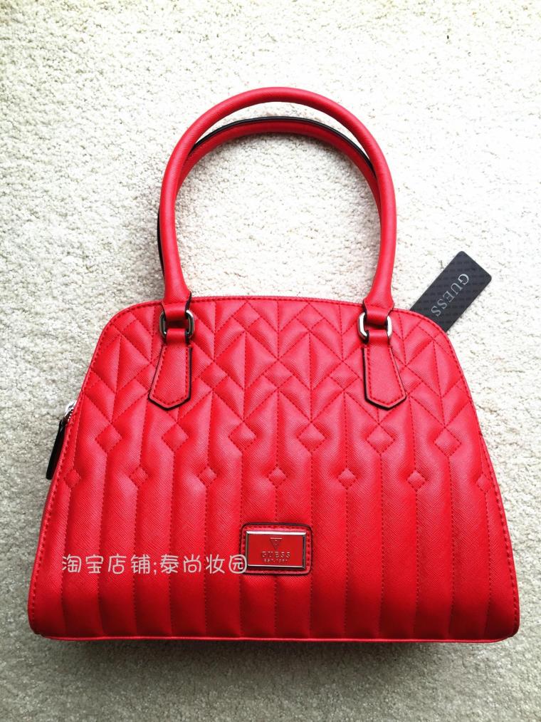 GUESS盖尔斯时尚女包手拎包手提包斜挎包两用背包大红色