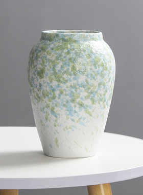 无孔新中式陶瓷花瓶家居客厅装饰摆件玄关干花插鲜花满天星多巴胺