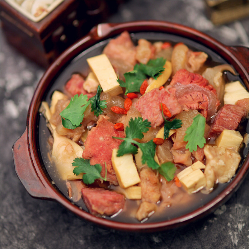 筋头巴脑牛肉蹄筋加热速食牛腩下饭肉制品火锅家常菜即食真空500g