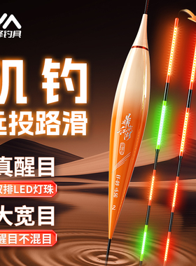 川泽矶钓路滑夜光漂专业滑漂日夜两用浮漂长距不混目黑坑大物鱼漂