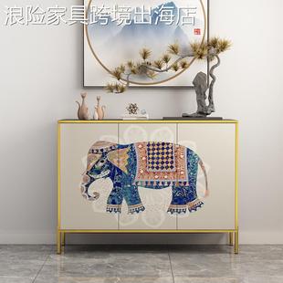 柜玄关柜储物柜门厅柜家用收纳柜大容量装 浪险轻奢简约现代彩绘鞋