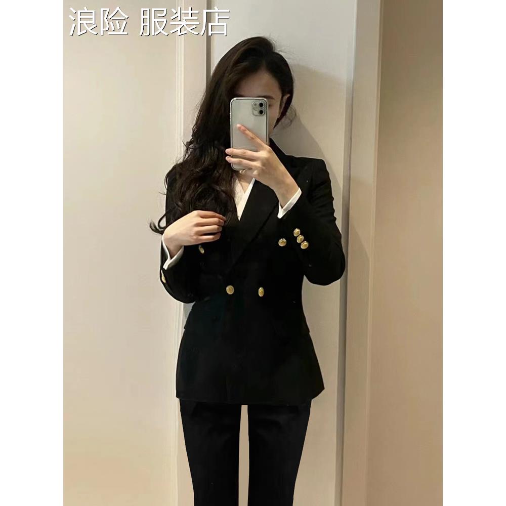 浪险2025春秋新款西装套装女大学生公务员面试西服职业装工服修身