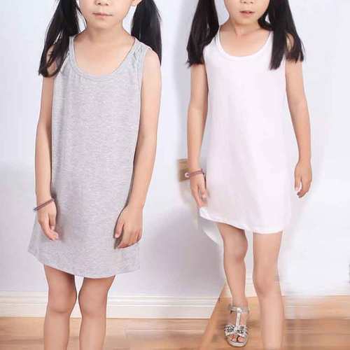 纯棉女童糖果色夏季打底背心裙