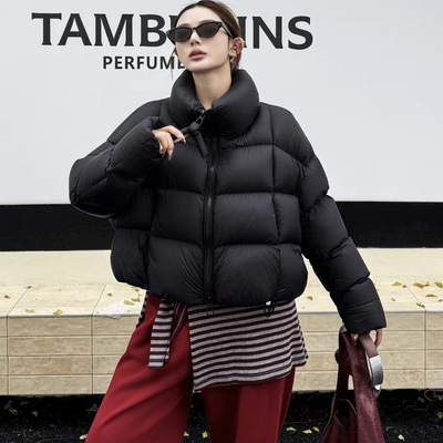 设计感龟背保暖鹅绒羽绒服女冬季