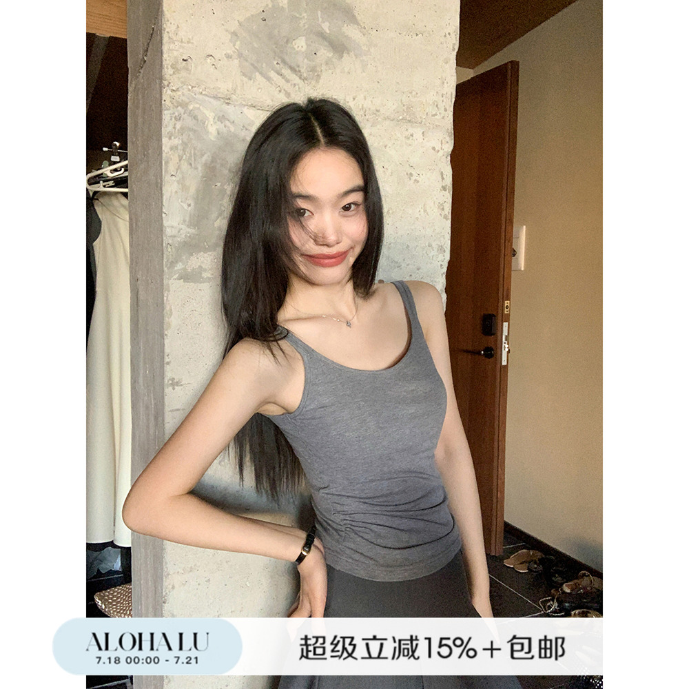 鹿见喜收腰显瘦带胸垫吊带背心