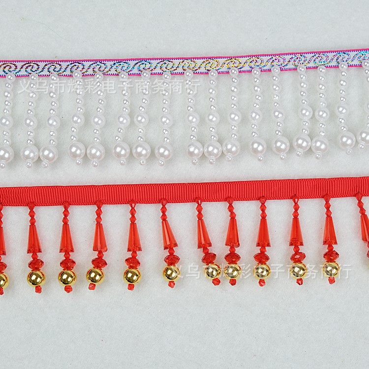 珍珠水晶手工串珠流苏婚纱礼服服装辅料装饰挂珠一条10米可定现货