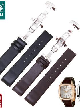 原装适配适合ck手表K2K214/K2K211/K2K216真皮表带男款22mm配件表