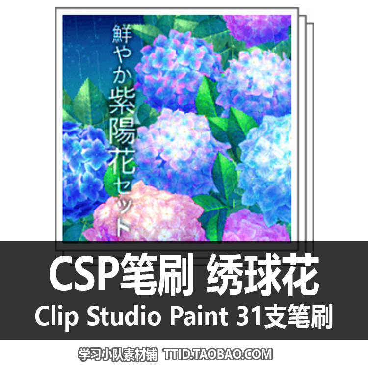 A1 35 CSP笔刷 绣球花 CLIP STUDIO PAINT