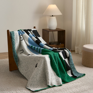 造物美居 加厚毯子 出口品质毛毯办公室午睡毯半边绒沙发盖毯四季