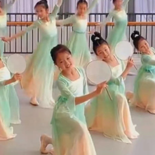 清庭云月舞蹈演出服江南舞韵舞团扇道具儿童古典舞纱衣国风群舞