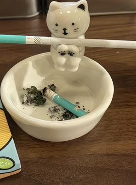网红新款烤手小猫烟灰缸