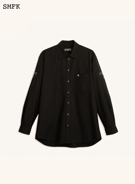 M7SMFK十字古典衬衫CP003B/W 明星同款刺绣纯色宽松上衣【合集】