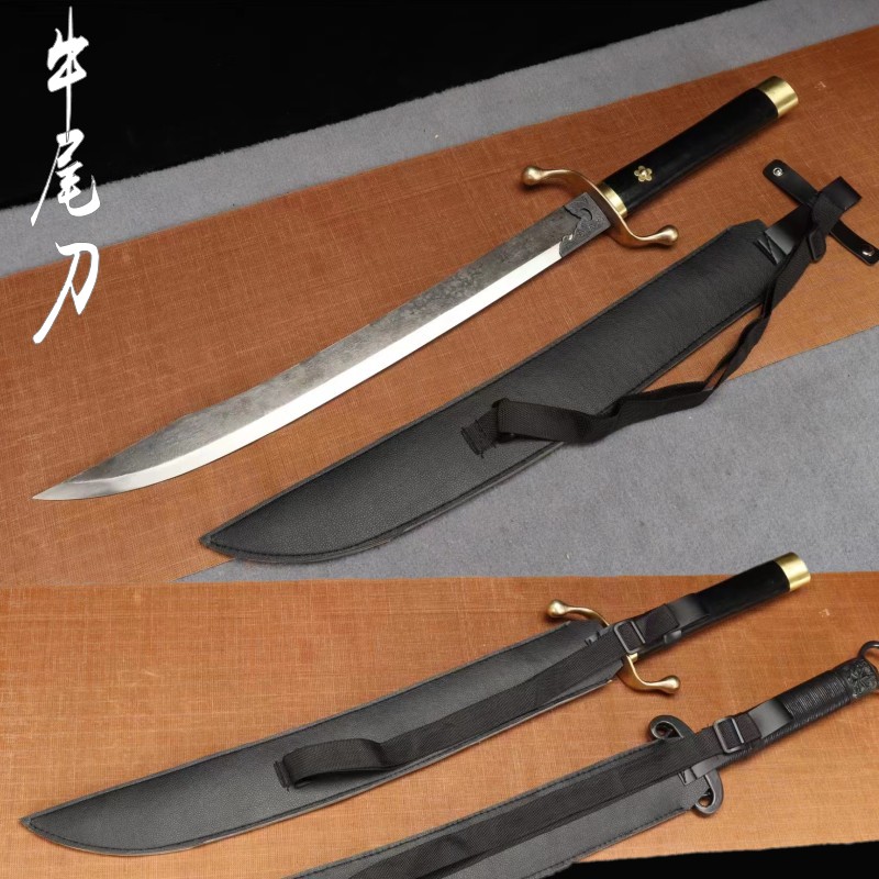 龙泉剑绣春刀锰钢一体牛尾刀传统刀剑