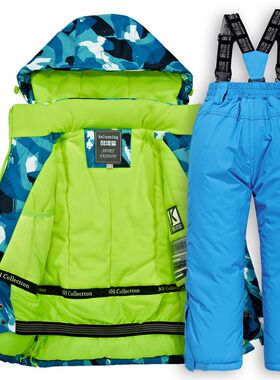 韩国儿童滑雪服套装女童户外加厚防水防风男童宝宝滑雪衣裤装备潮
