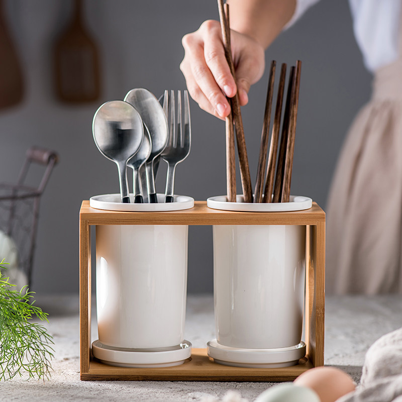日式简约陶瓷筷子筒家用厨房筷子收纳盒筷子笼筷子筒筷子收纳盒,餐饮具,餐具笼/架,淘宝优惠券,粉丝福利购,淘宝优惠卷