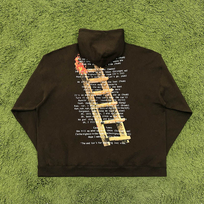 travis scott highest in the room cactus jack倒钩梯子卫衣帽衫