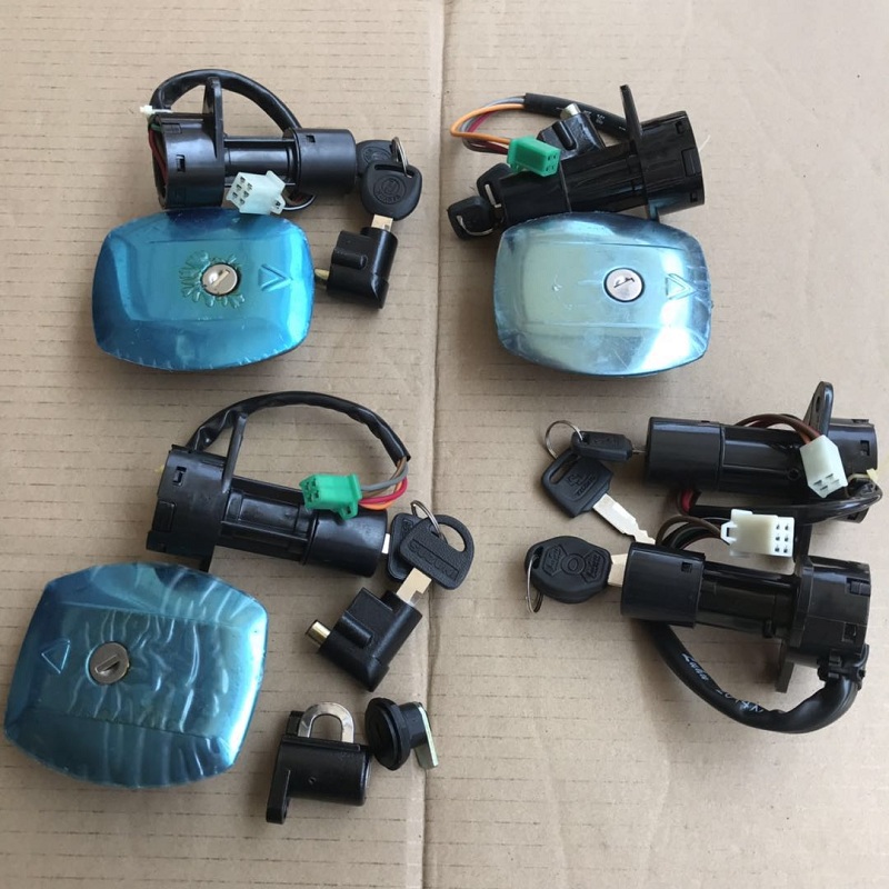 摩托车6线电门锁刀仔GS125套锁hj125电源锁4线全车锁油箱盖龙头锁