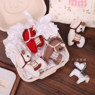 复古布艺小马配件diy儿童发饰鞋袜帽包装饰品服饰辅料马年配饰