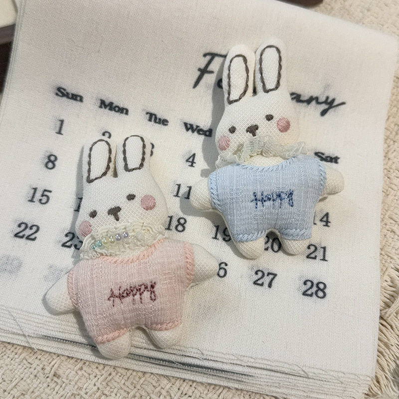 新款韩版卡通立体小兔子充棉辅料布艺挂饰配件diy箱包钥匙扣配饰