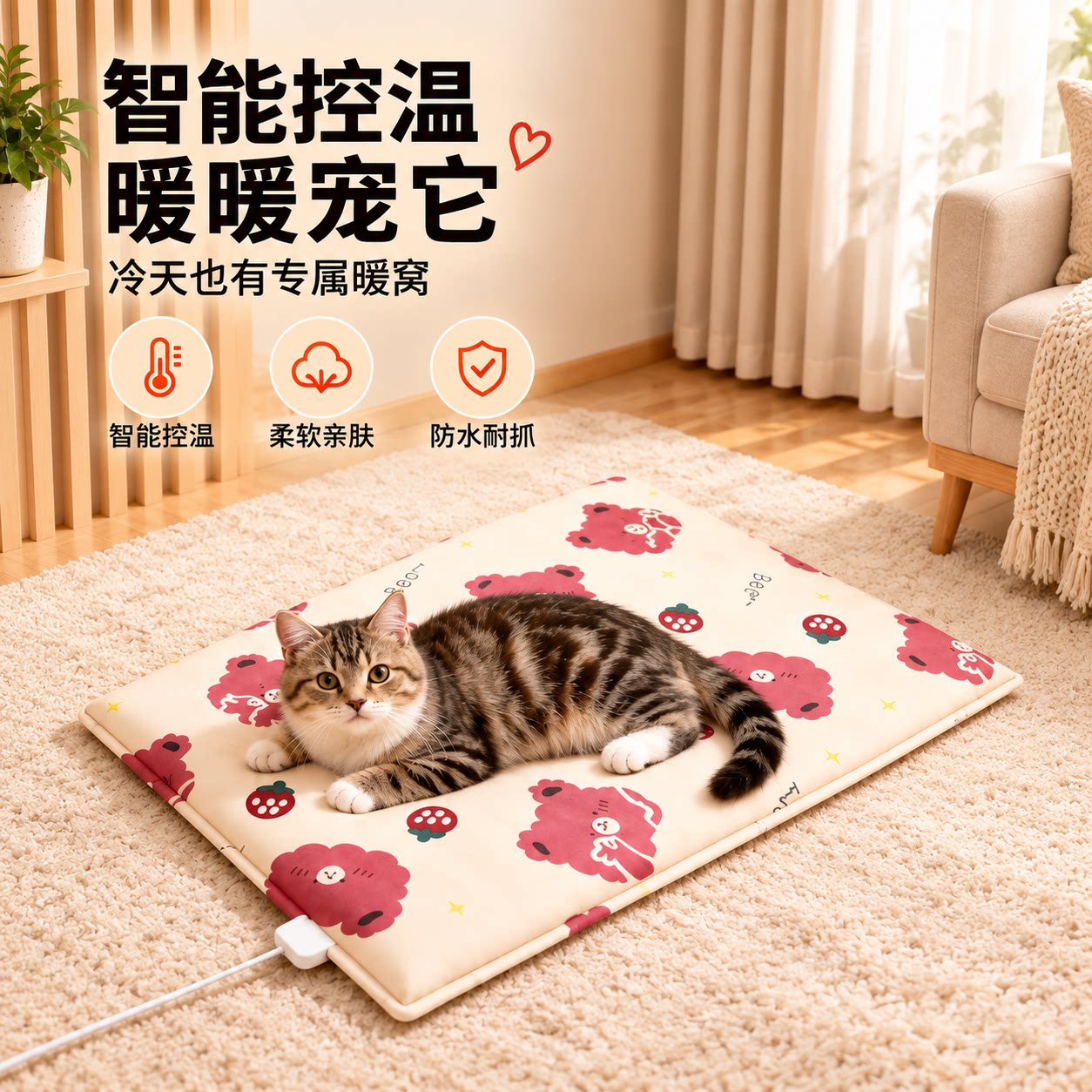 猫狗窝恒温可拆洗电热毯