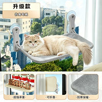 Cat hammock, cat window suction cup, cat bed, warm, breathable and cool all year round, window sill hanging cat bed for sunbathing thumbnail 3