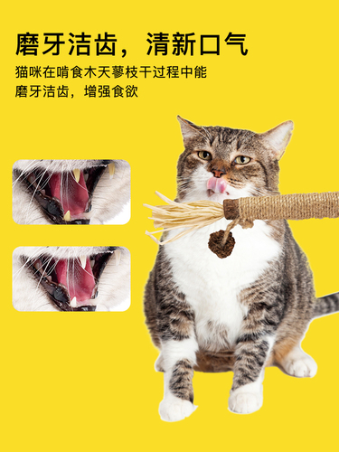 Mu Tianliao teeth stick cat toys self-hi relieve boredom and bite resistant catnip balls teasing cat sticks kittens teeth cat supplies