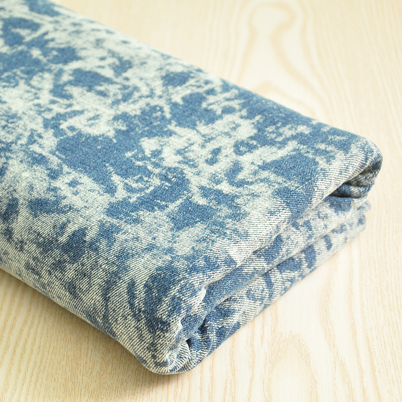 纯棉扎染牛仔布裤子外套服装面料